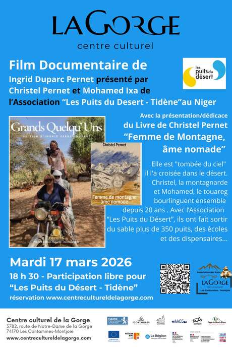 "Les mardis de l'aventure" - film documentaire "Grands Quelqu'uns" au Niger - au Centre Culturel de la Gorge