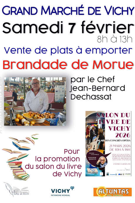 Le chef Jean-Bernard Dechassat présent sur le stand cuisine du Grand Marché de Vichy