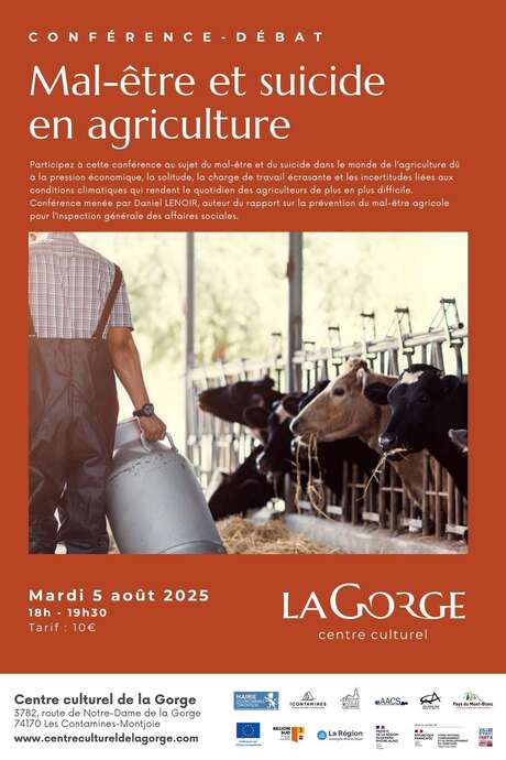 Conférence sur le mal être en agriculture par Daniel Lenoir au Centre Culturel de la Gorge Conférence sur le mal être en agriculture par Daniel Lenoir au Centre Culturel de la Gorge