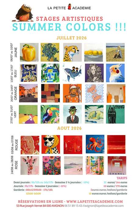 Stages artistiques jeune public à La Petite Académie