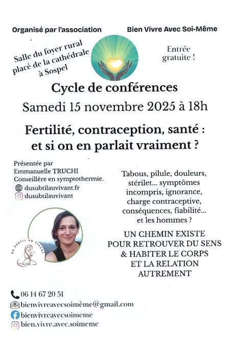 Conférence "Fertilité, contraception, santé : et si on en parlait vraiment?""