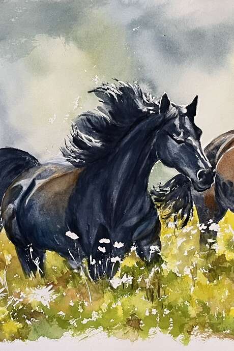 Exposition des Peintres de Cognin : atelier aquarelle