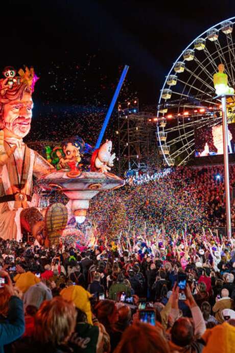 Evening at Nice's Carnaval Illuminé
