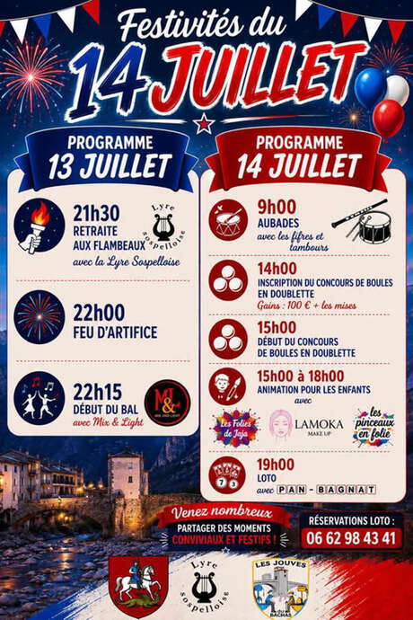 Festivités du 14 juillet : Feux d'artifice
