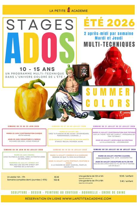 Stages ados à La Petite Académie