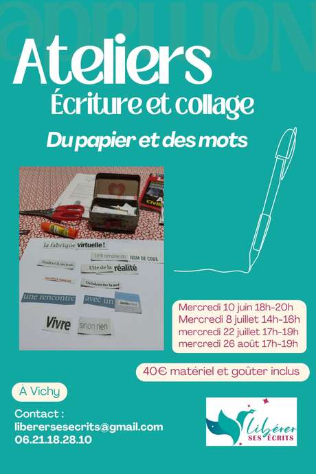 Atelier d'écriture et collage - Du papier et des mots
