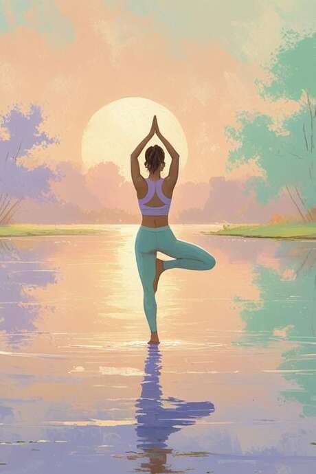 Journée yoga au bord de l'étang