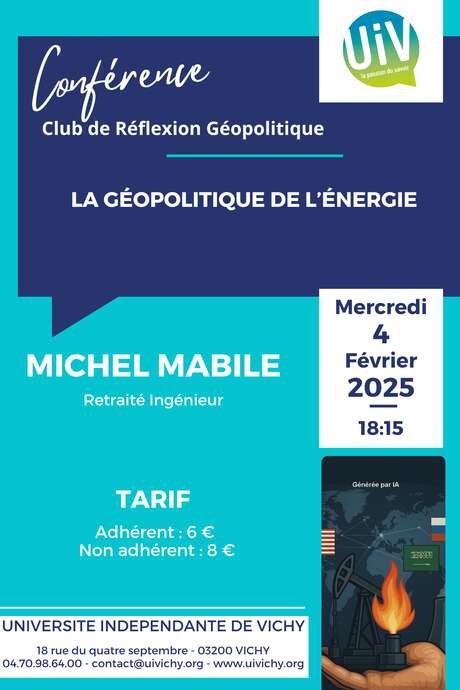 Conférence "La géopolitique de l'énergie"