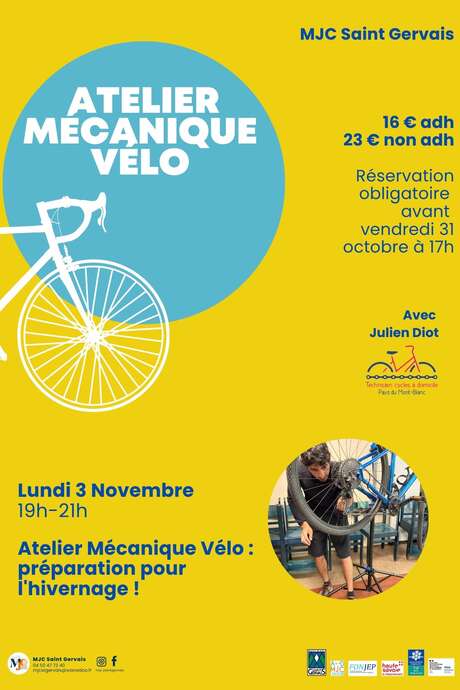 MJC - Atelier Mécanique Vélo: préparation pour l'hivernage ! MJC - Atelier Mécanique Vélo: préparation pour l'hivernage !