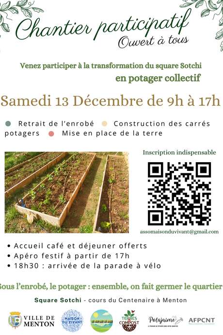 Chantier participatif : transformer le Square Sotchi en jardin potager partagé