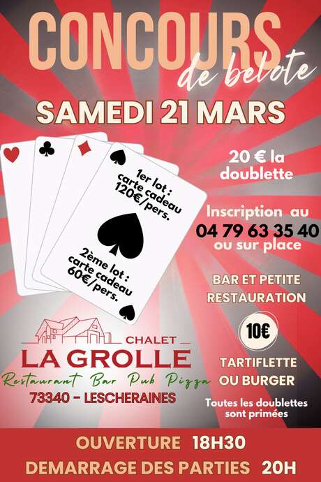 Concours de belote à la Grolle