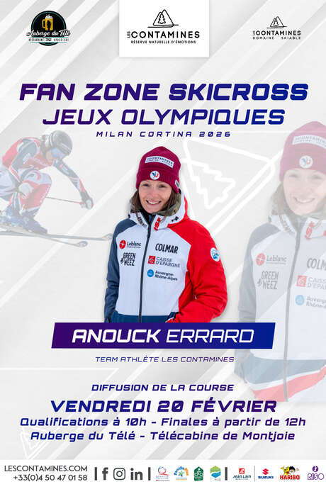 Fan zone Anouck Errard - Jeux Olympiques épreuve de skicross