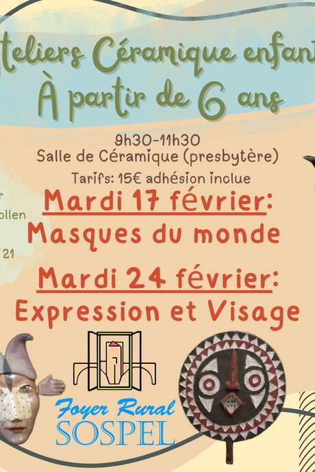 Atelier céramique enfants : Expression et visage