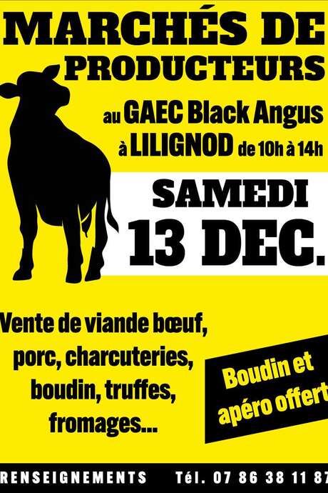 Marché de producteurs au GAEC Black Angus à Lilignod Marché de producteurs au GAEC Black Angus à Lilignod