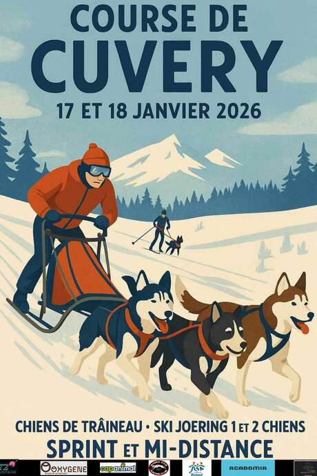 Course de Cuvéry : ski-joring, traîneau sprint et mid