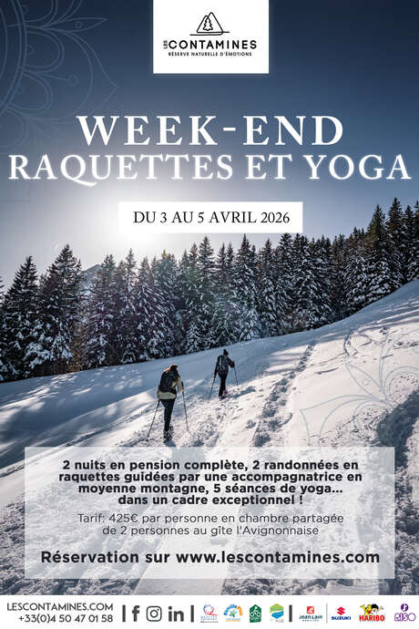 Week-end raquettes et yoga avec Amandine et Laetitia