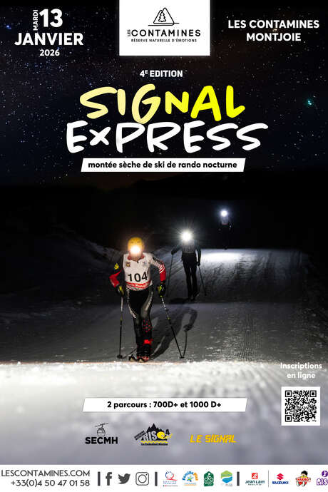 Signal Express : montée sèche de ski de randonnée en nocturne