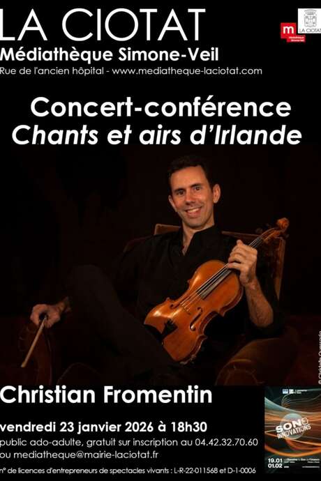 Konzert-Vortrag Lieder und Melodien aus Irland von Christian Fromentin
