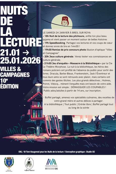 Nuit de la lecture 10e édition, "Villes et Campagnes", à Breil