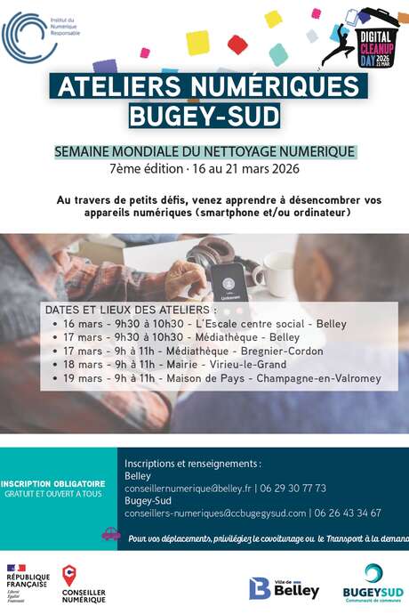 Ateliers numériques Bugey-sud : Semaine mondiale du nettoyage numérique