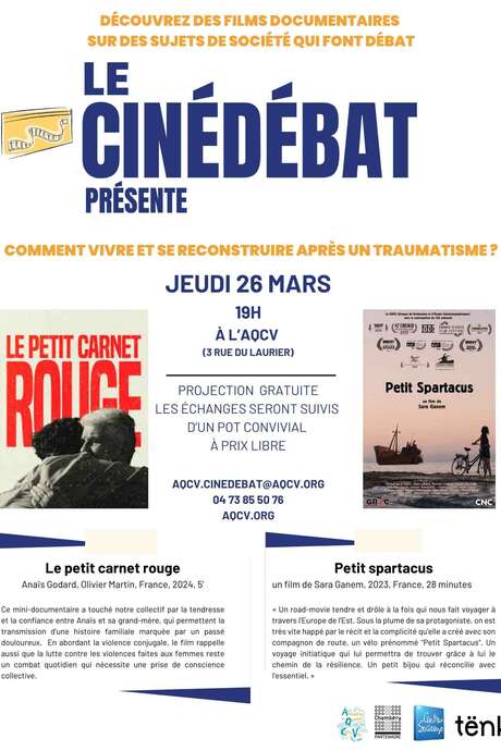 Projection de deux documentaires "Le petit carnet rouge et petit Spartacus"