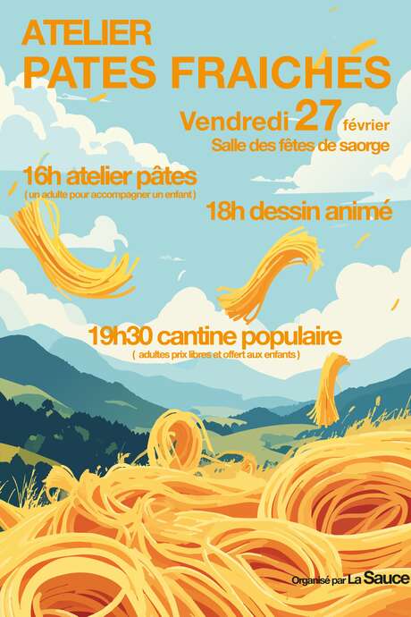 Fresh pasta workshop, film screening and meal