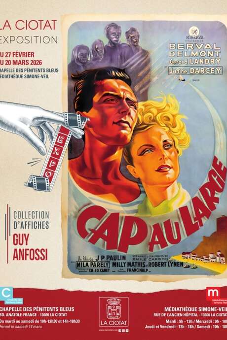 Exposición de carteles del séptimo arte Cap au Large del coleccionista Guy Anfossi