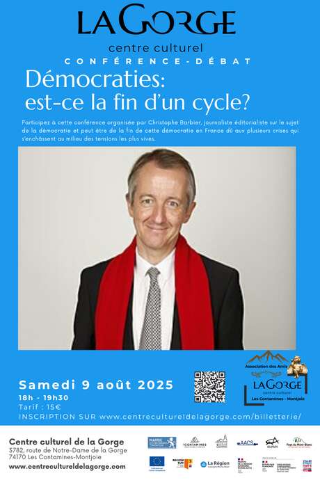 Conférence "Démocraties : est-ce la fin d'un cycle ?" par Christophe Barbier au Centre Culturel de la Gorge