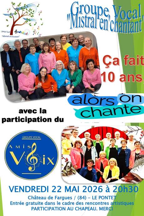 Concert «Ça fait 10 ans, alors on chante !»