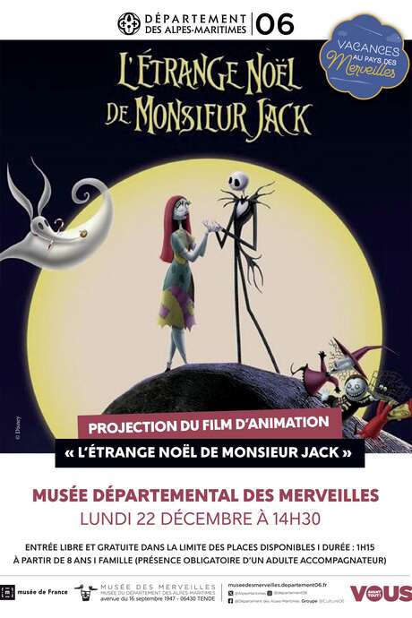 Projection du film d’animation "L'étrange Noël de Monsieur Jack" »