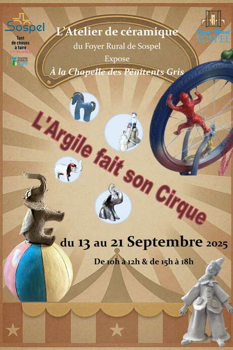 Ceramics exhibition "l'argile fait son cirque" (Clay makes its circus)