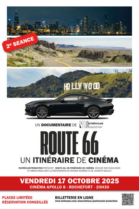 Projection du documentaire : Route 66, un itinéraire de cinéma Projection du documentaire : Route 66, un itinéraire de cinéma