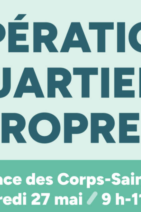 Opération Quartiers Propres - place des Corps Saints