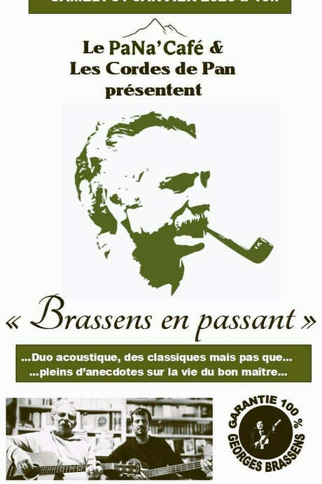 Duo accoustique "Brassens en passant" au PaNa'Café à Parves
