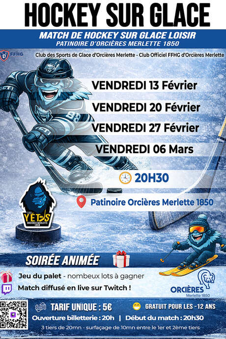 Match de Hockey : Les Yétis d'Orcières !