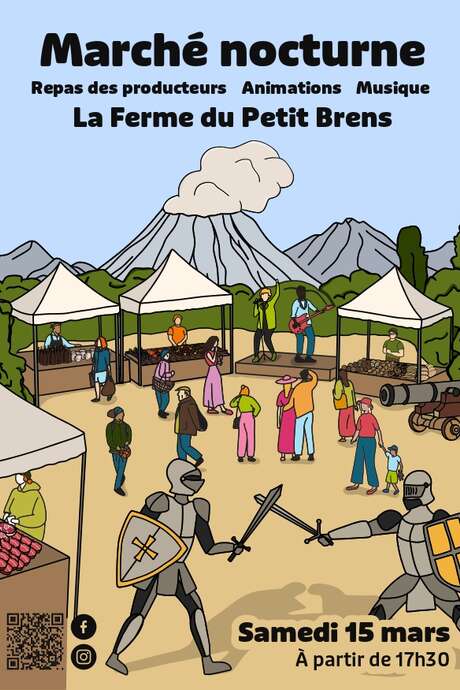 Night market at Ferme du Petit Brens