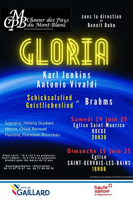 Choeur des Pays du Mont-Blanc - Concert ''Gloria''