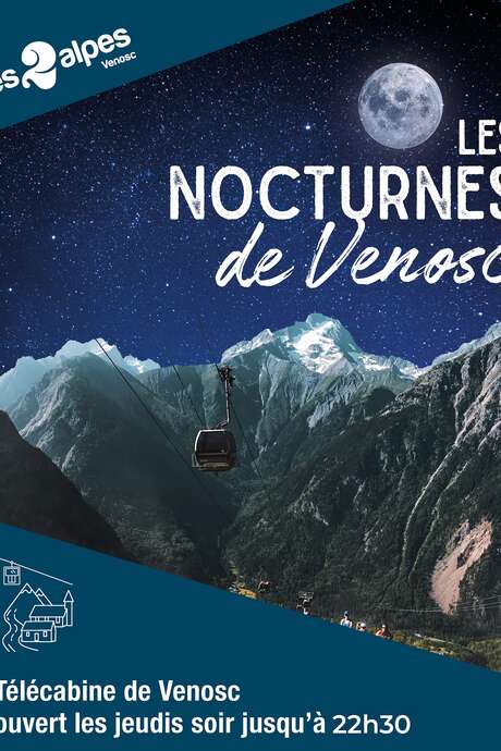 Night opening of the Venosc gondola