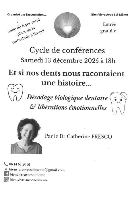 Cycle de conférence : "Et si nos dents nous racontaient une histoire..."