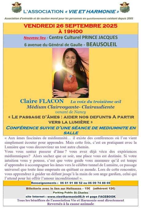 Conférence "Le Passage d'âmes : aider nos défunts à partir vers la lumière"