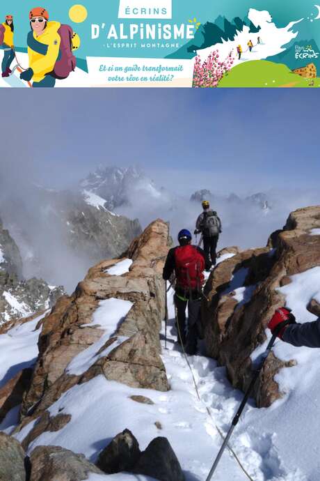 Écrins d'Alpinisme : première ascension en haute montagne, le pic du glacier d'Arsine avec Roc Ecrins