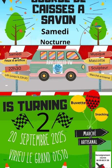 Course de caisses à savon, marché artisanal et feu d'artifice