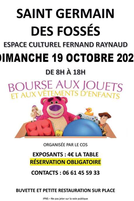 11ème bourse au Jouets et vêtements d'enfants du COS