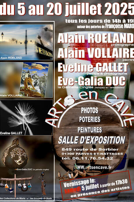 ARTs EN CAVE - Expo Photos, Peinture, Poterie, Artisanat