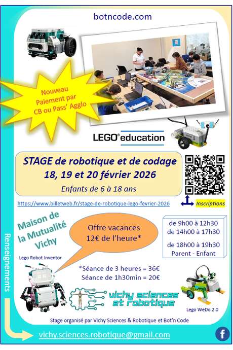 Stages de robotique et programmation  - Vichy Sciences et Robotique