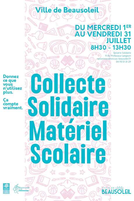 Solidaritätsaktion zur Sammlung von Schulmaterial