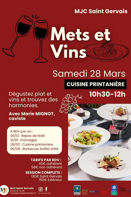 Mets et vins : Cuisine printanière