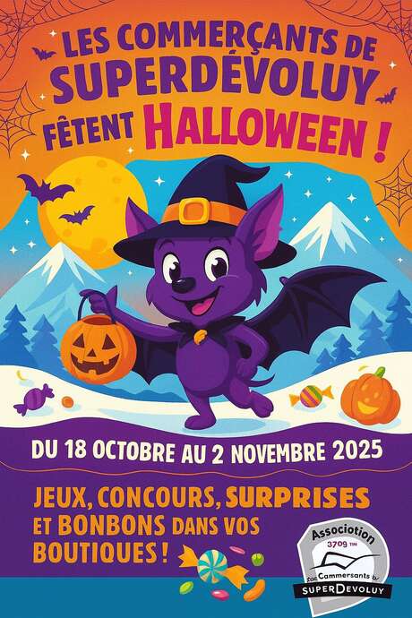 Halloween avec l'association des commerçants de Superdévoluy