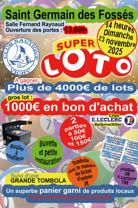 Loto du club nautique de Vichy Loto du club nautique de Vichy