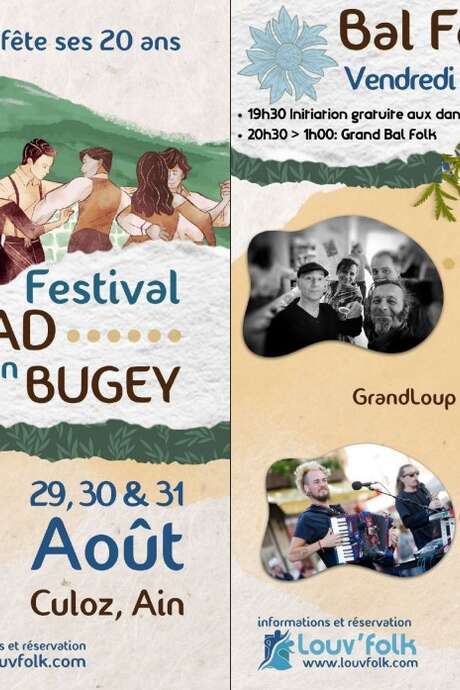 Festival Trad'en Bugey - Ateliers danse et musique en journée - Bal folk en soirée